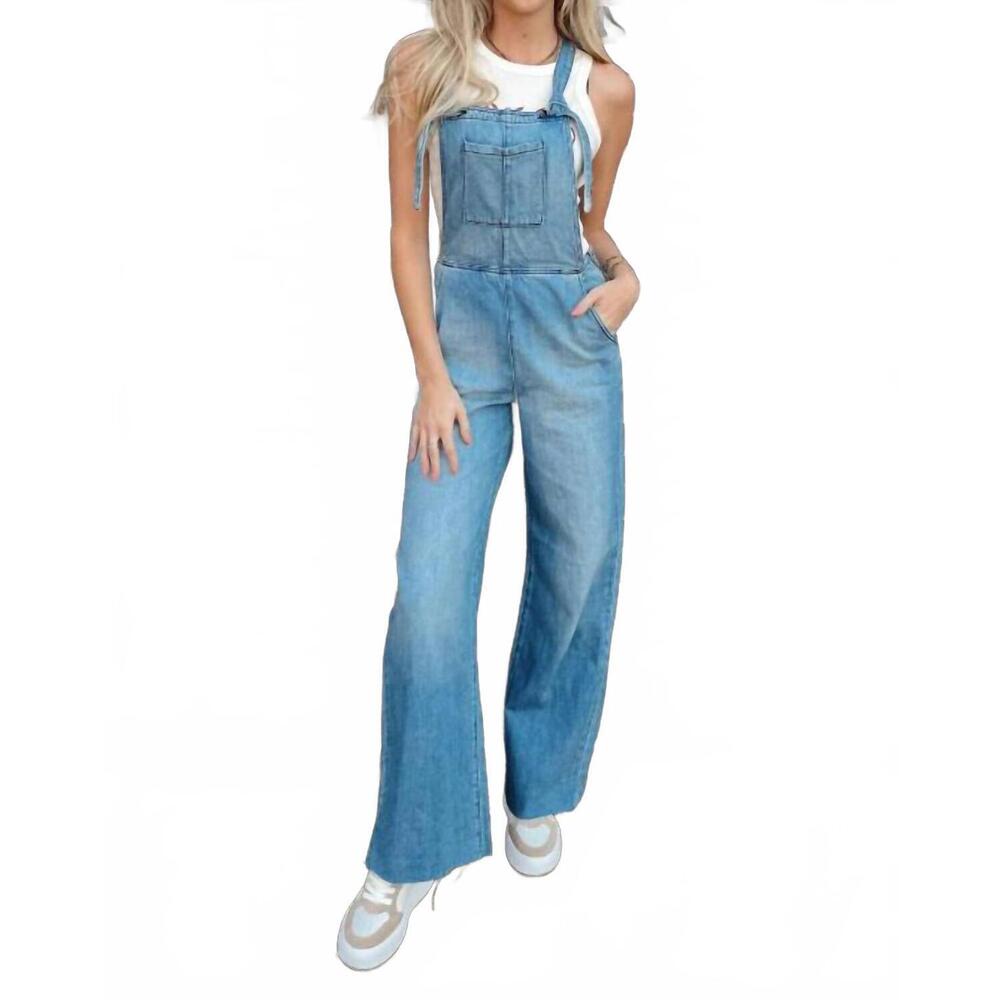NEW HIDDEN dylan overalls in medium dark wash